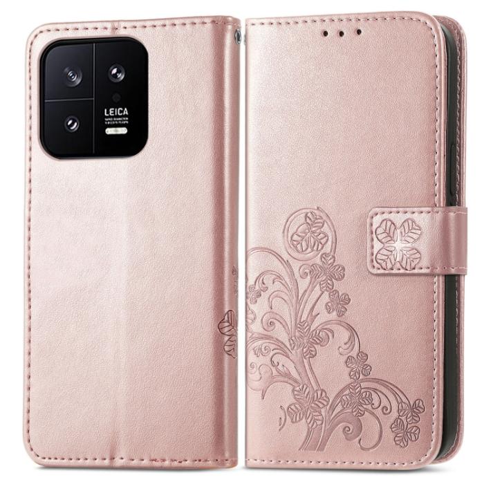 Bild 2,  Xiaomi 13 5G Fodral Med Blommigt Tryck Roséguld - Teknikhallen.se