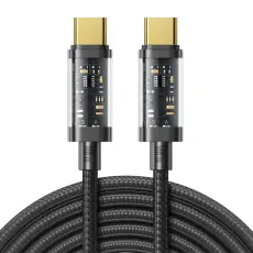 JOYROOM Joyroom 2m 100W USB-C / USB-C Nylonkabel Svart - Teknikhallen.se