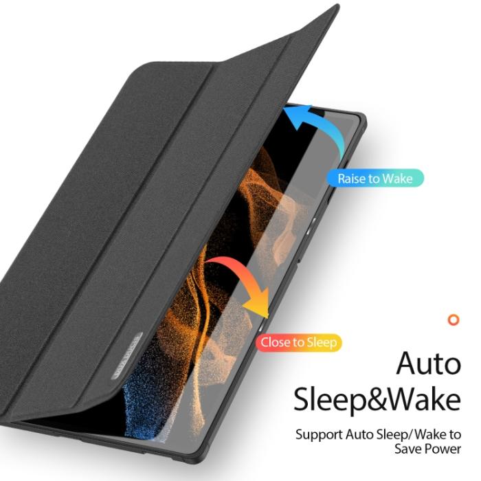 Bild 6, DUX DUCIS DUX DUCIS Galaxy Tab S8 Ultra Fodral DOMO Tri-Fold Svart - Teknikhallen.se