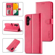 LC.IMEEKE LC.IMEEKE Samsung Galaxy A24 5G Fodral L&auml;der R&ouml;d/Rosa - Teknikhallen.se