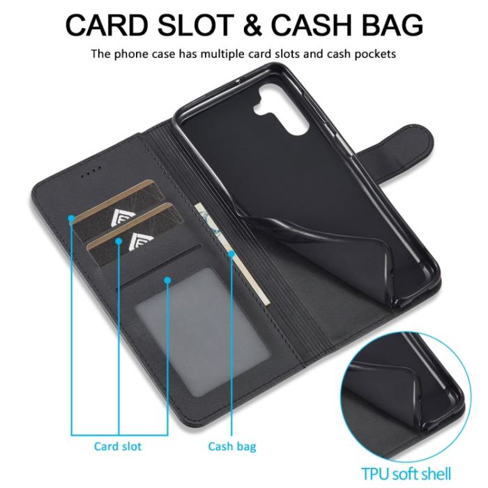 Bild 6, LC.IMEEKE LC.IMEEKE Samsung Galaxy A24 5G Fodral Läder Svart - Teknikhallen.se