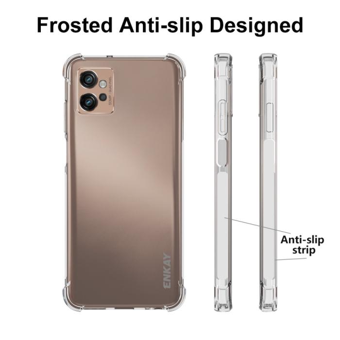 Bild 4, ENKAY ENKAY Motorola Moto G32 Skal Shockproof Transparent - Teknikhallen.se