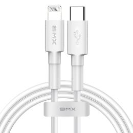 BASEUS Baseus BMX MFi 1.2m 18W USB-C - Lightning Kabel - Vit - Teknikhallen.se