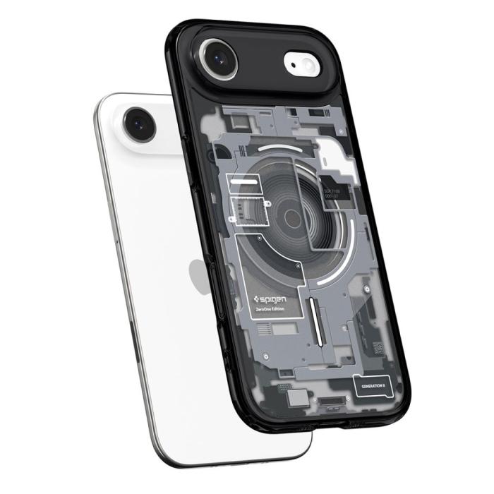 Bild 5, Spigen Spigen iPhone Air Skal MagSafe Ultra Hybrid Zero One Svart - Teknikhallen.se