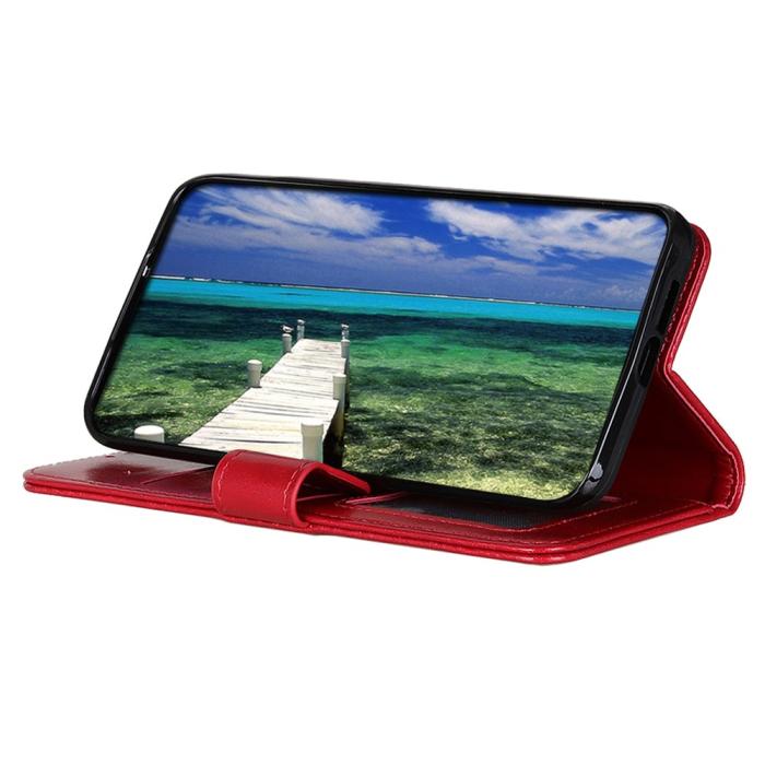 Bild 4,  Samsung Galaxy A03 Fodral Crazy Horse Röd - Teknikhallen.se