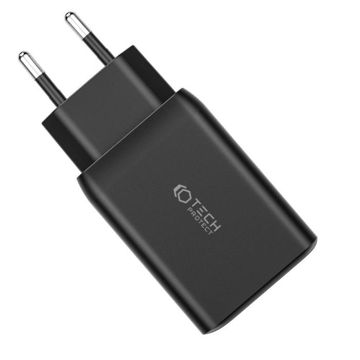 Bild 4, Tech-Protect Tech-Protect 65W PD/QC Väggladdare 2x USB-C 1x USB-A Svart - Teknikhallen.se