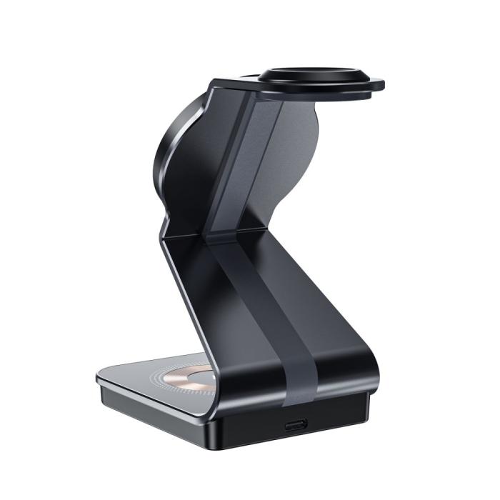 Bild 5, Tech-Protect Tech-Protect 15W 3in1 Magnetisk MagSafe Laddare Svart - Teknikhallen.se