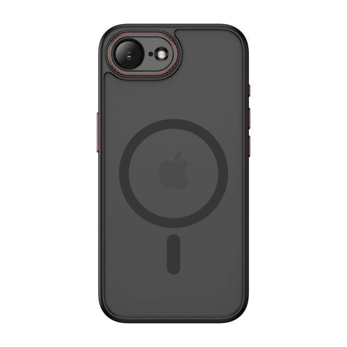 Bild 3, Tech-Protect Tech-Protect iPhone 17e/16e Skal MagSafe MagCam Svart/Röd - Teknikhallen.se