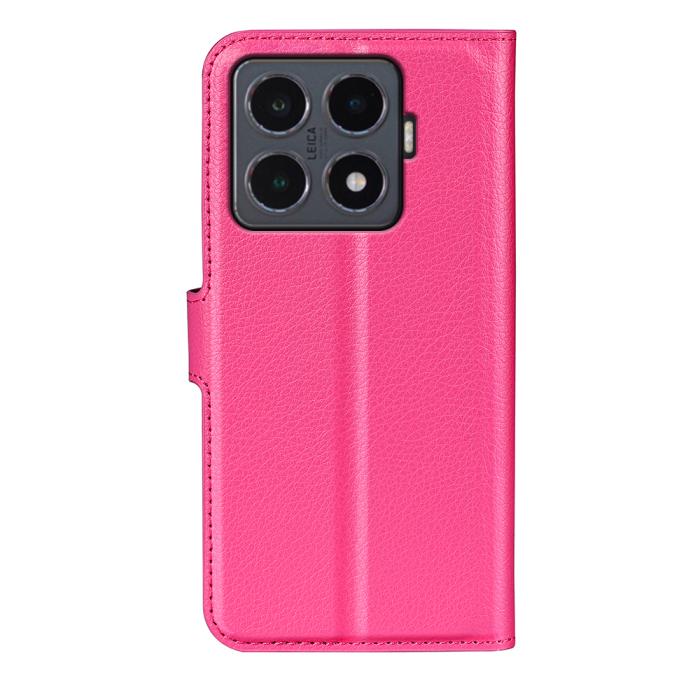 Bild 3,  Xiaomi 15T Pro Fodral Litchi Läder Rosa - Teknikhallen.se