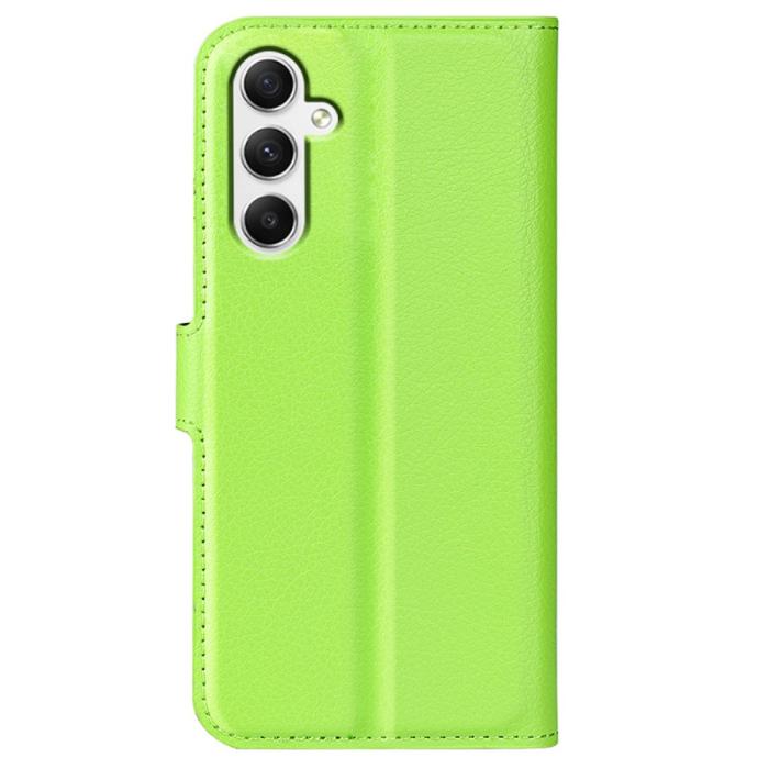 Bild 6,  Samsung Galaxy A35 5G Fodral Läder Litchi Grön - Teknikhallen.se
