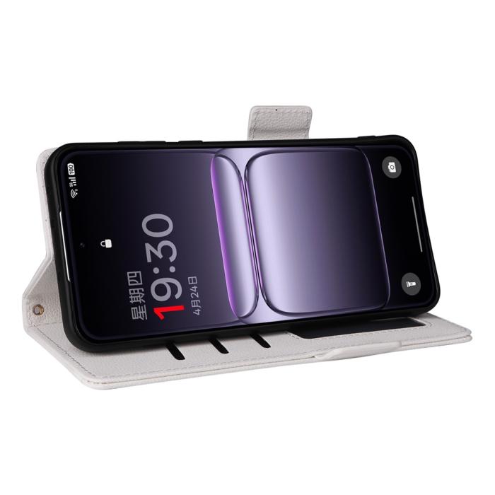 Bild 3,  OnePlus Nord 5 5G Fodral Litchi Läder Vit - Teknikhallen.se