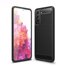  Samsung Galaxy S21 FE Skal Borstad St&aring;l Textur Svart - Teknikhallen.se