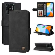  Xiaomi Redmi 10C Fodral Skin Touch L&auml;der Svart - Teknikhallen.se