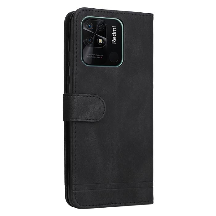 Bild 3,  Xiaomi Redmi 10C Fodral Skin Touch Läder Svart - Teknikhallen.se