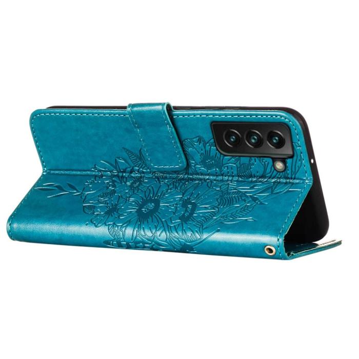 Bild 4,  Samsung Galaxy S23 Plus Fodral Fjäril Blå - Teknikhallen.se
