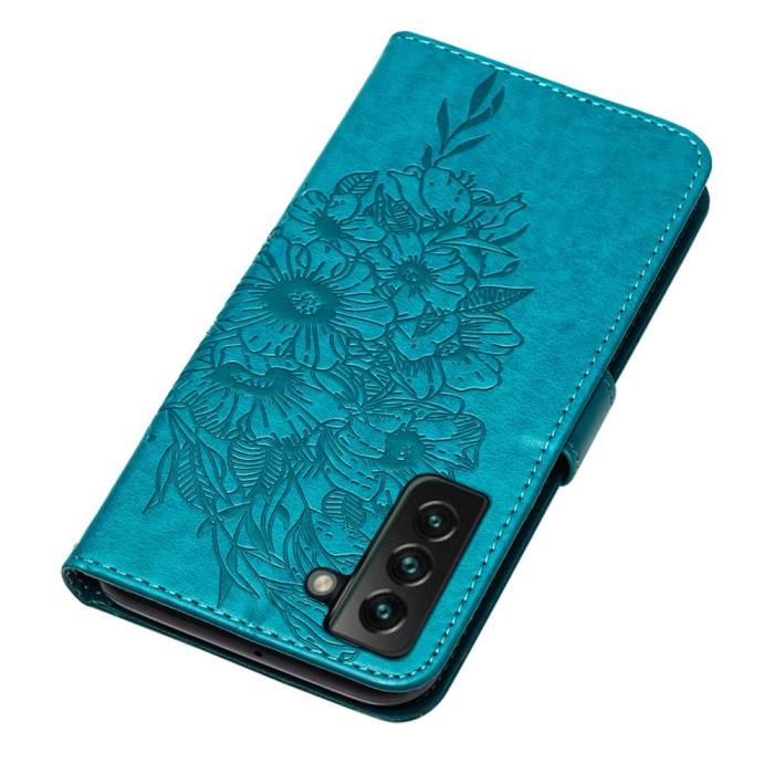 Bild 5,  Samsung Galaxy S23 Plus Fodral Fjäril Blå - Teknikhallen.se