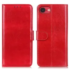  iPhone 17e / 16e Fodral Crazy Horse L&auml;der R&ouml;d - Teknikhallen.se