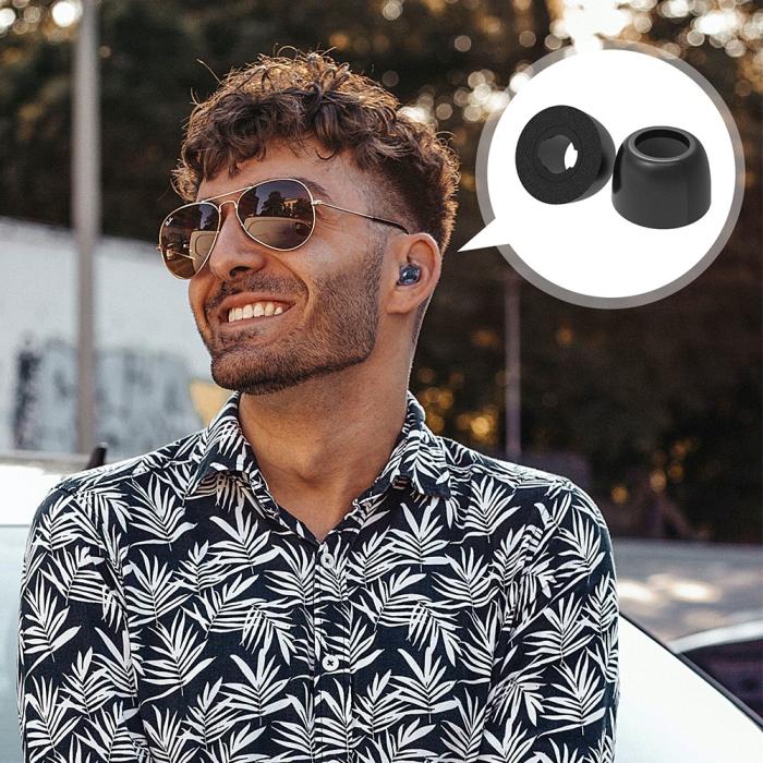 Bild 5,  3-PACK Öronpluggar / Earbuds Galaxy Buds Pro/Buds Pro 2 Svart - Teknikhallen.se