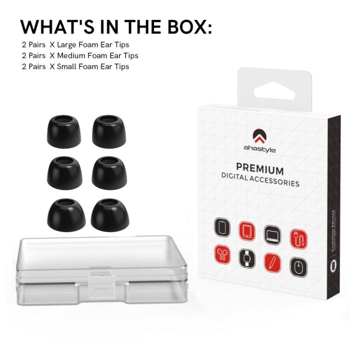 Bild 6,  3-PACK Öronpluggar / Earbuds Galaxy Buds Pro/Buds Pro 2 Svart - Teknikhallen.se