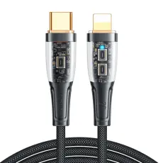 JOYROOM Joyroom 1.2m 20W USB-C - Lightning Nylonkabel Svart - Teknikhallen.se