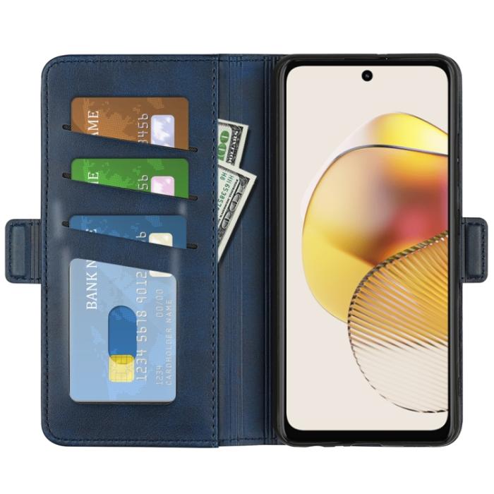 Bild 4,  Motorola Moto G73 5G Fodral Magnetisk Stängning Blå - Teknikhallen.se