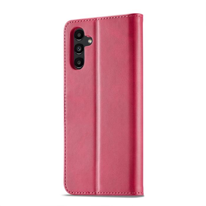 Bild 3, LC.IMEEKE LC.IMEEKE Samsung Galaxy A24 5G Fodral Läder Röd/Rosa - Teknikhallen.se