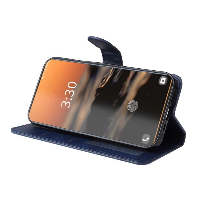 Bild 3,  Samsung Galaxy S23 Ultra Fodral Läder Blå - Teknikhallen.se