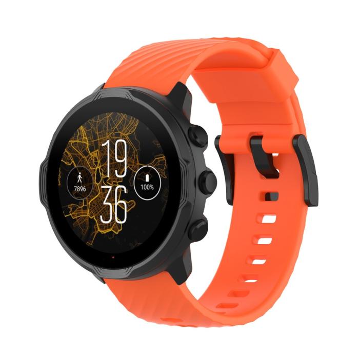 Bild 2,  Silikon Armband För Suunto (24mm) Orange - Teknikhallen.se