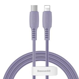 BASEUS Baseus 1.2m 18W USB-C PD - Lightning Kabel - Lila - Teknikhallen.se