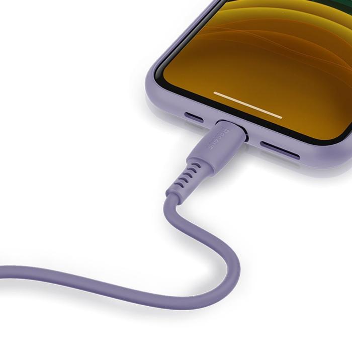 Bild 3, BASEUS Baseus 1.2m 18W USB-C PD - Lightning Kabel - Lila - Teknikhallen.se