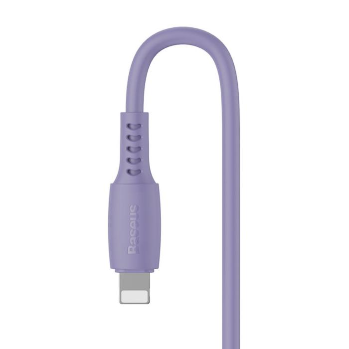 Bild 5, BASEUS Baseus 1.2m 18W USB-C PD - Lightning Kabel - Lila - Teknikhallen.se