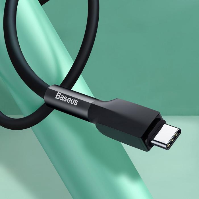 Bild 3, BASEUS Baseus Silica Gel 2m 2A USB-C Kabel - Svart - Teknikhallen.se