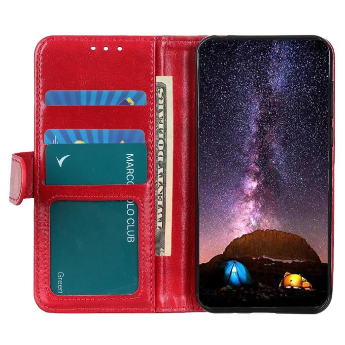 Bild 5,  Samsung Galaxy A03 Fodral Crazy Horse Röd - Teknikhallen.se
