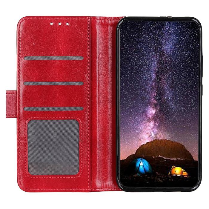 Bild 6,  Samsung Galaxy A03 Fodral Crazy Horse Röd - Teknikhallen.se
