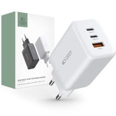 Tech-Protect Tech-Protect 65W PD/QC V&auml;ggladdare 2x USB-C 1x USB-A Vit - Teknikhallen.se