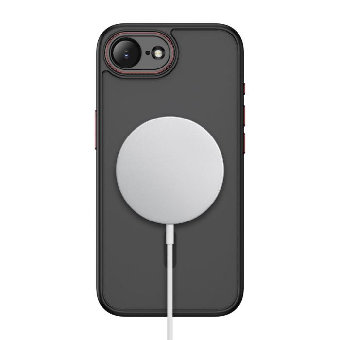 Bild 4, Tech-Protect Tech-Protect iPhone 17e/16e Skal MagSafe MagCam Svart/Röd - Teknikhallen.se