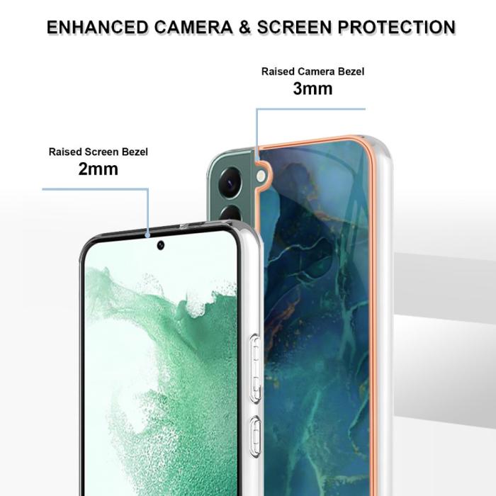 Bild 4,  Samsung Galaxy S23 Plus Skal Marmor TPU Grön - Teknikhallen.se
