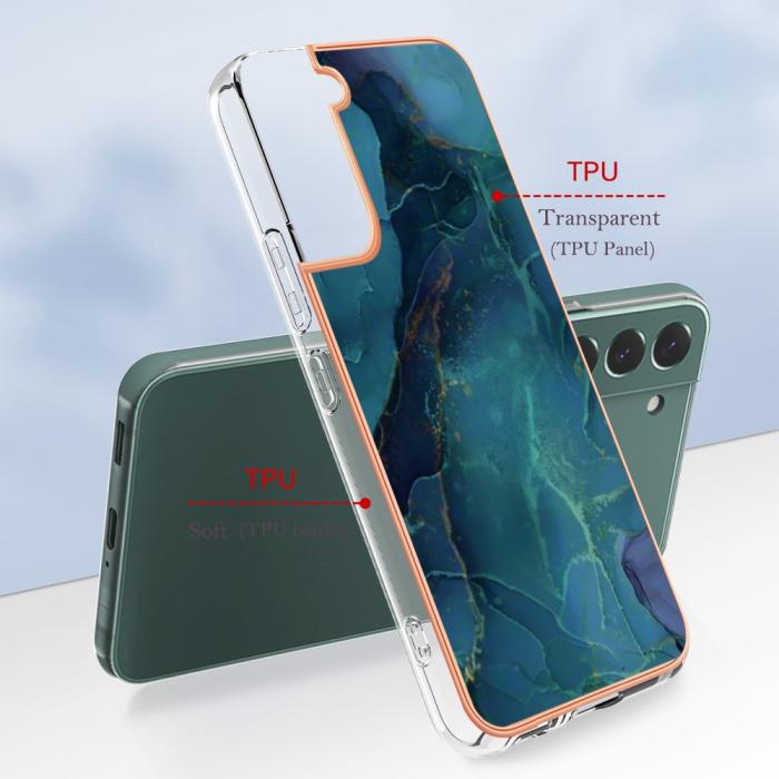 Bild 6,  Samsung Galaxy S23 Plus Skal Marmor TPU Grön - Teknikhallen.se