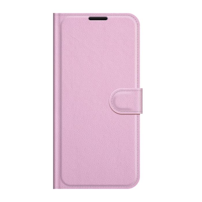 Bild 2,  Samsung Galaxy S22 Ultra Fodral Litchi Läder Ljus Rosa - Teknikhallen.se