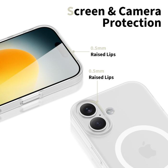 Bild 3, Tech-Protect Tech-Protect iPhone 17 Skal MagSafe MagSlim Matt Vit - Teknikhallen.se
