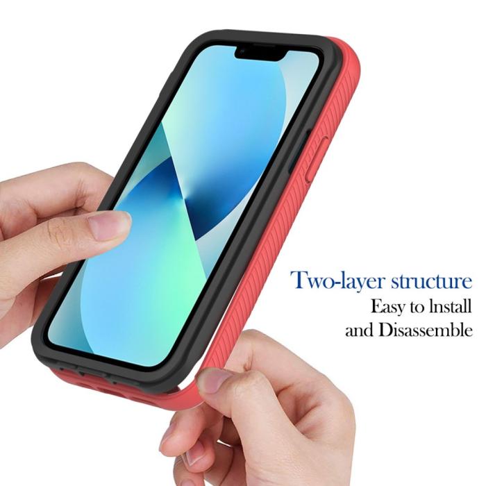 Bild 4,  iPhone 15 Skal 360 Hybrid Shockproof Röd - Teknikhallen.se