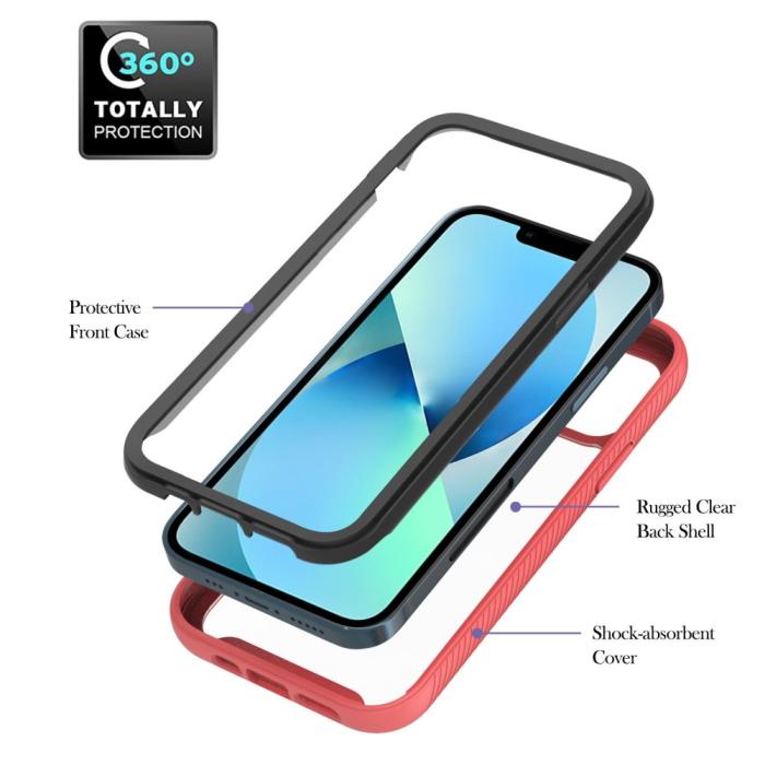 Bild 5,  iPhone 15 Skal 360 Hybrid Shockproof Röd - Teknikhallen.se
