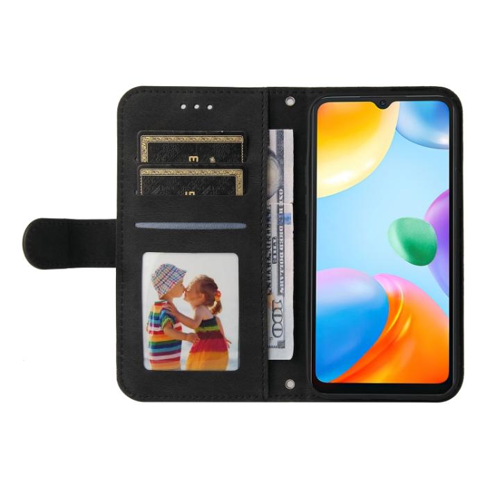 Bild 4,  Xiaomi Redmi 10C Fodral Skin Touch Läder Svart - Teknikhallen.se