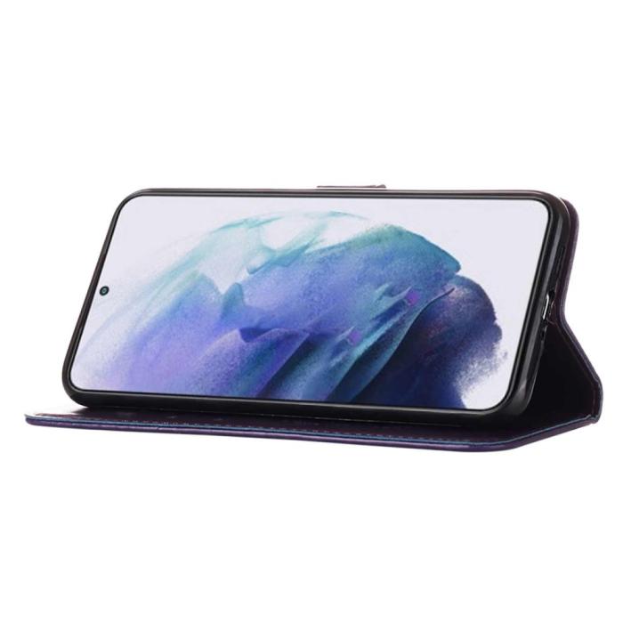 Bild 3,  Samsung Galaxy S23 Plus Fodral Fjäril Mörk Lila - Teknikhallen.se