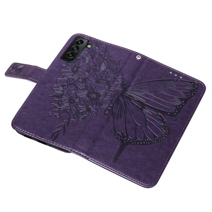 Bild 6,  Samsung Galaxy S23 Plus Fodral Fjäril Mörk Lila - Teknikhallen.se