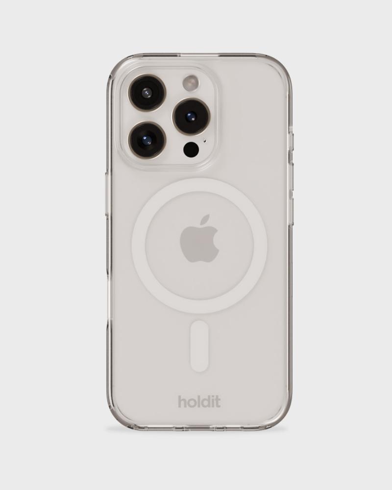 holdit holdit iPhone 16 Pro Max Mobilskal MagSafe Vit/Transparent - Teknikhallen.se