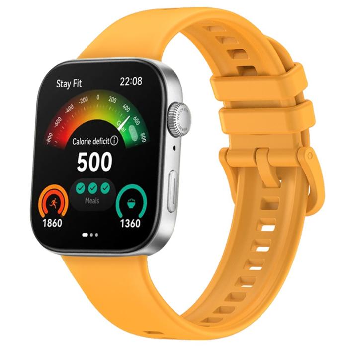 Bild 3,  Huawei Watch Fit 3 Klockarmband Silikon Gul - Teknikhallen.se
