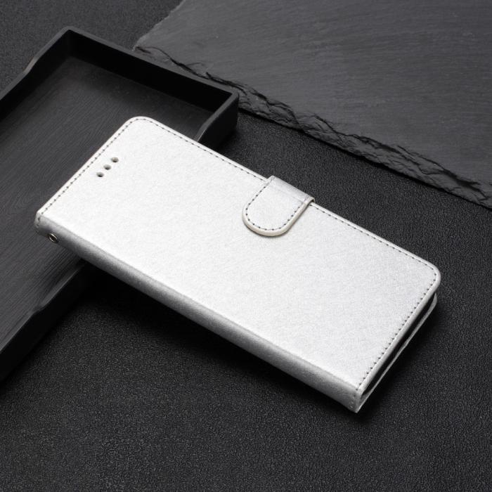 Bild 6,  iPhone 15 Plus Fodral Silk Textur Med Snodd Silver - Teknikhallen.se
