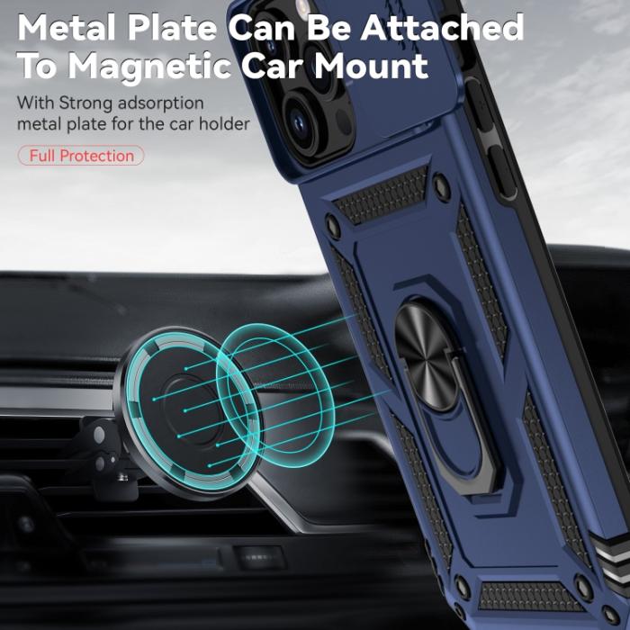 Bild 6,  iPhone 15 Pro Max Skal CamShield Armor Ring Blå - Teknikhallen.se