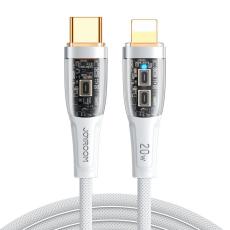 JOYROOM Joyroom 1.2m 20W USB-C - Lightning Nylonkabel Vit - Teknikhallen.se